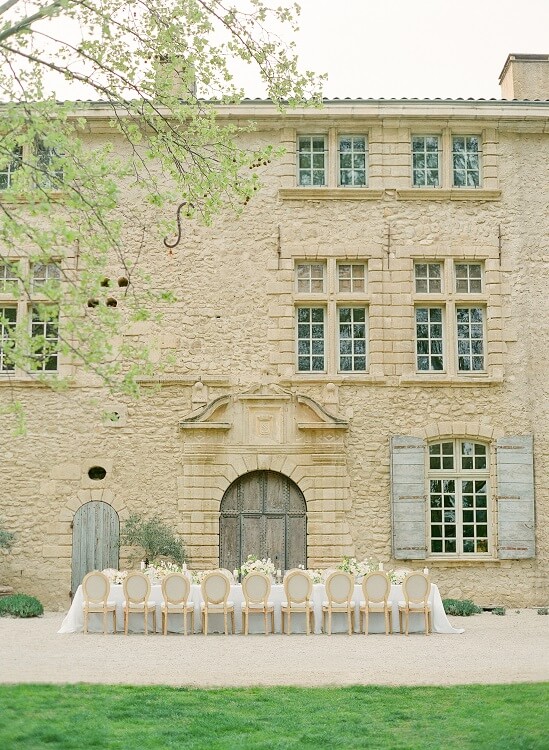 Luxury dinner wedding in France